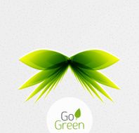 Vector shiny green nature background