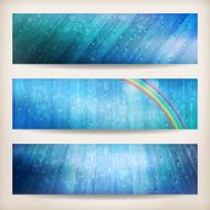 Blue rain banners Abstract water background design N2