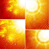 Shiny sun vector backgrounds