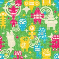 Robots modern seamless pattern