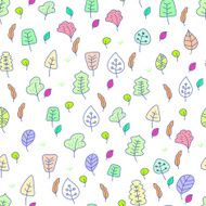 cute seamless wallpaper with leafs N2