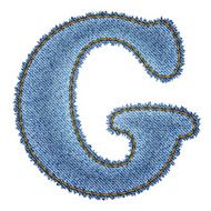 Jeans alphabet Denim letter G