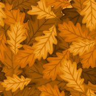 Seamless pattern with autumn oak leaves Vector EPS 8 N2