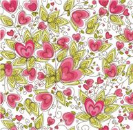 Seamless pattern of hearts N69