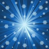 Blue rays and snowflakes N2