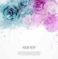 Background with abstract roses template N2