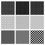 Set of simple geometric seamless patterns Vector illustration Background N2