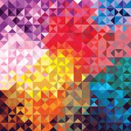 Abstract flower seamless pattern of geometric shapes