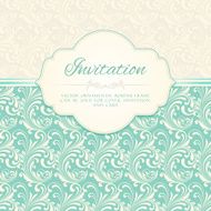 Ornamental pattern invitation card N2
