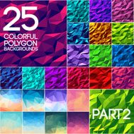 part 1 of collection bright colors set polygonal backgrounds concept N2