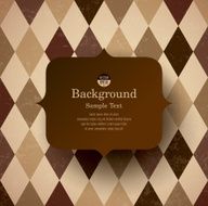 Vintage frame on brown background