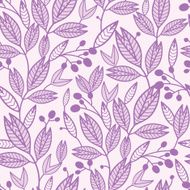 Striped leaves and berries seamless pattern background N2