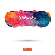 Watercolor banner with dots