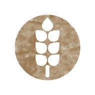 Spike icon vector with pixel print halftone dots texture