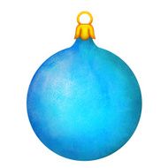 Watercolor Christmas ball isolated