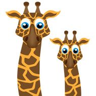 Two funny giraffe