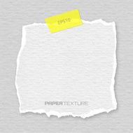 Torn paper attached plaster