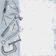 construction tool sketches background N2