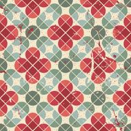 Abstract flower tiles seamless pattern