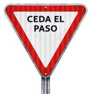 ceda el paso warning sign