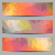 Set of banners with abstract triangles N42