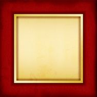 Grungy Vector Golden frame over red