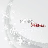Merry Christmas greeting card with snowflakes N18