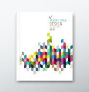Cover annual report and brochure colorful geometric design