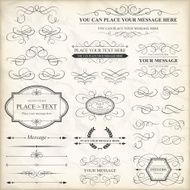 Calligraphic decorative elements &amp; Vintage frames N3