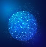 Global mesh network digital and technology vector illustration