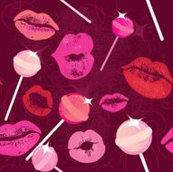 Candy kisses seamless pattern