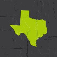 Detailed map of Texas state grunge style N2