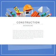 Blueprint Construction Background with Copy Space