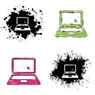 grunge icons - notebook