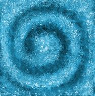 Oil painted blue spiral