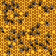 Seamless Honeybee Background N2
