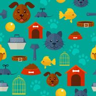 Pets seamless pattern