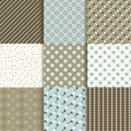 9 decorative seamless patterns N2