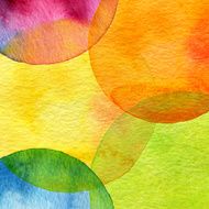 Abstract watercolor circle painted background N16