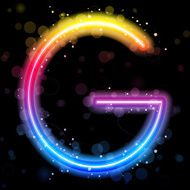 Alphabet Rainbow Lights Glitter with Sparkles N12