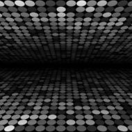 Abstract black white and grey disco circles background