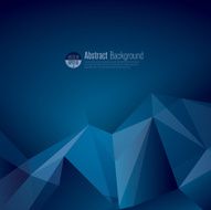 Dark blue polygonal vector background