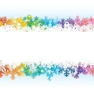 Colorful Snowflake Background
