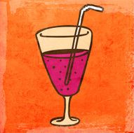 Fruity Drink on Grunge Background N2