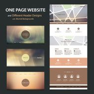 One Page Website Design Template and Different Headers N5