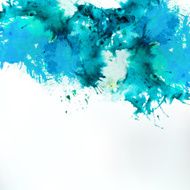 Sea blue centered decorative watercolor background
