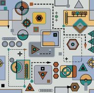 Mechanical seamless pattern 2 1