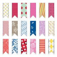 vector cute scrapbooking ribbons design element