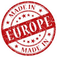 made in europe red stamp