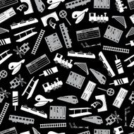 train and railway black gray pattern eps10